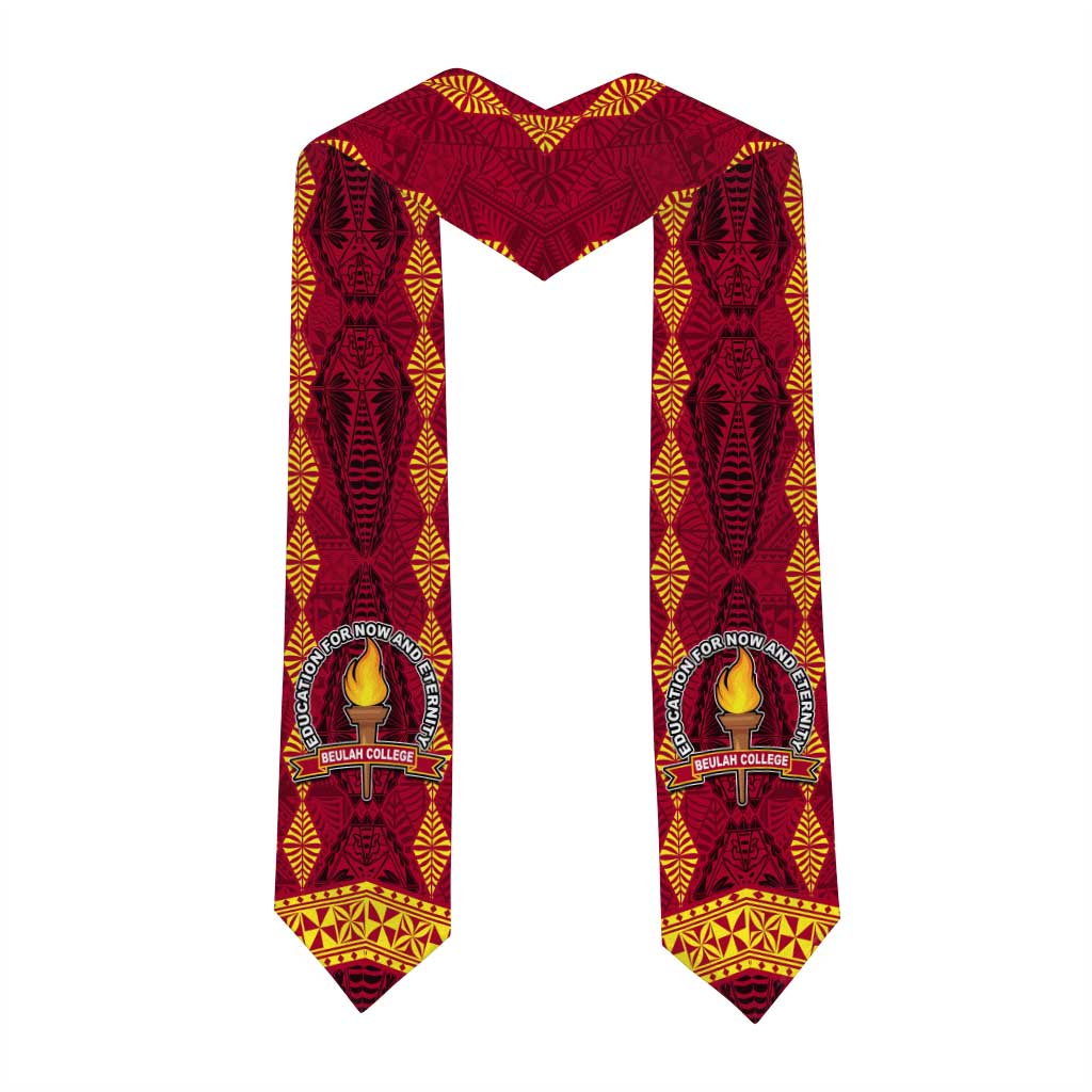 Tonga Beulah College Graduation Stole Ngatu and Polynesian Pattern