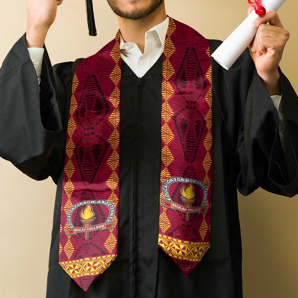 Tonga Beulah College Graduation Stole Ngatu and Polynesian Pattern