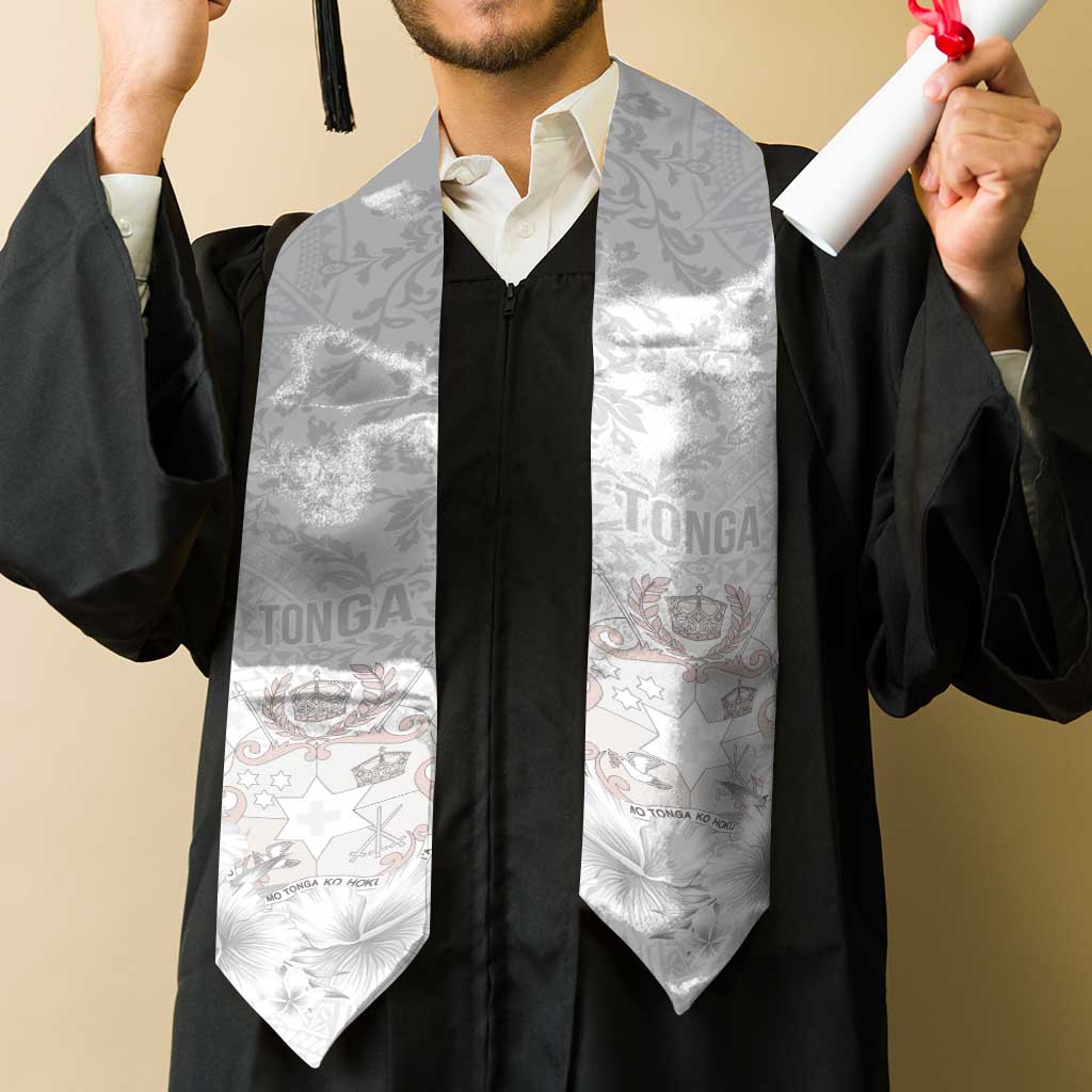 Tonga Faka Sepitema Graduation Stole Ngatu and Floral Pattern with Blooming Hibiscus