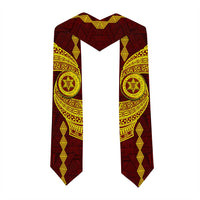 Tonga High School Graduation Stole Traditional Ngatu and Polynesian Pattern