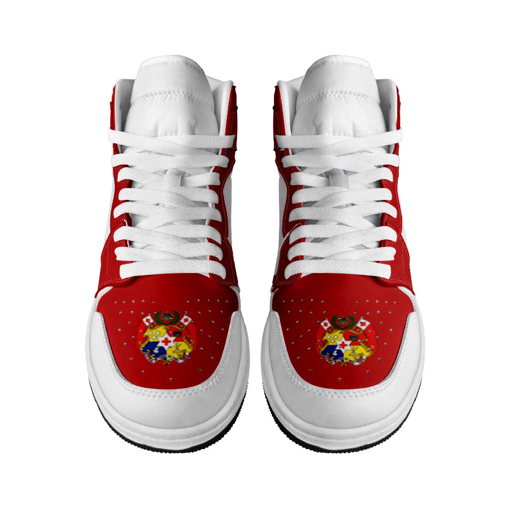 Tonga High Sneakers AJ1 Coat Of Arms Flag Inspired