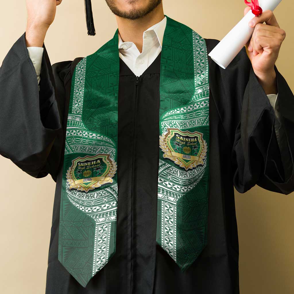 Tonga Saineha High School Graduation Stole Traditional Ngatu and Polynesian Pattern