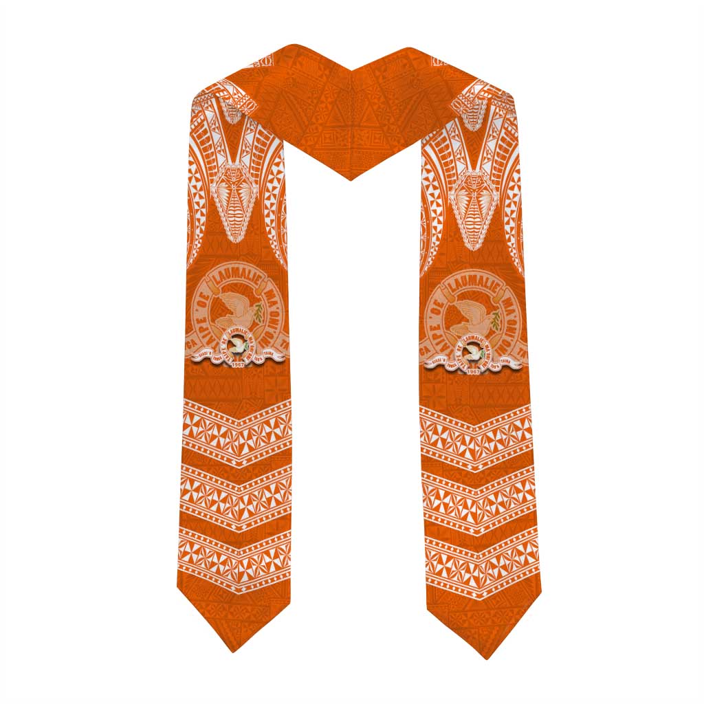 Tonga Tailulu College Graduation Stole Traditional Ngatu and Polynesian Pattern