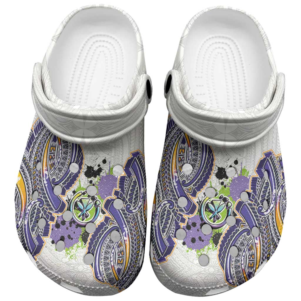 Traditional Art Hawaiian Kakau Tattoos Clogs Shoes Graffiti Style - Polynesian Pride