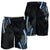Traditional Art Hawaiian Kakau Tattoos Shorts for Men Blue Color - Polynesian Pride
