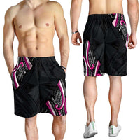 Traditional Art Hawaiian Kakau Tattoos Shorts for Men Pink Color - Polynesian Pride