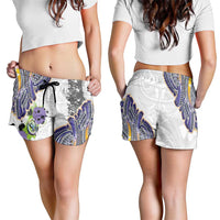 Traditional Art Hawaiian Kakau Tattoos Shorts for Women Graffiti Style - Polynesian Pride