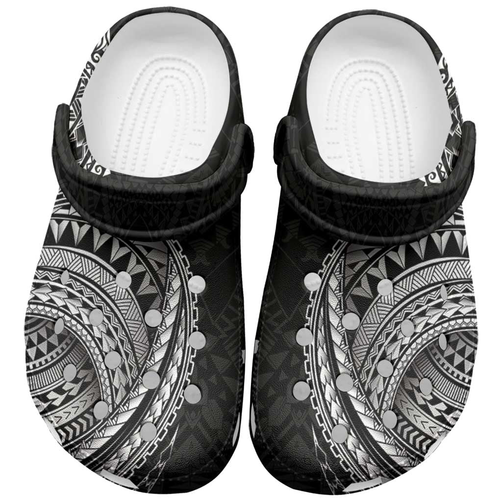 Traditional Polynesian Art Tattoos Clogs Shoes Black Color - Polynesian Pride