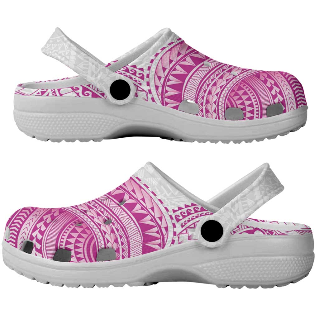 Traditional Polynesian Art Tattoos Clogs Shoes Pink Color - Polynesian Pride