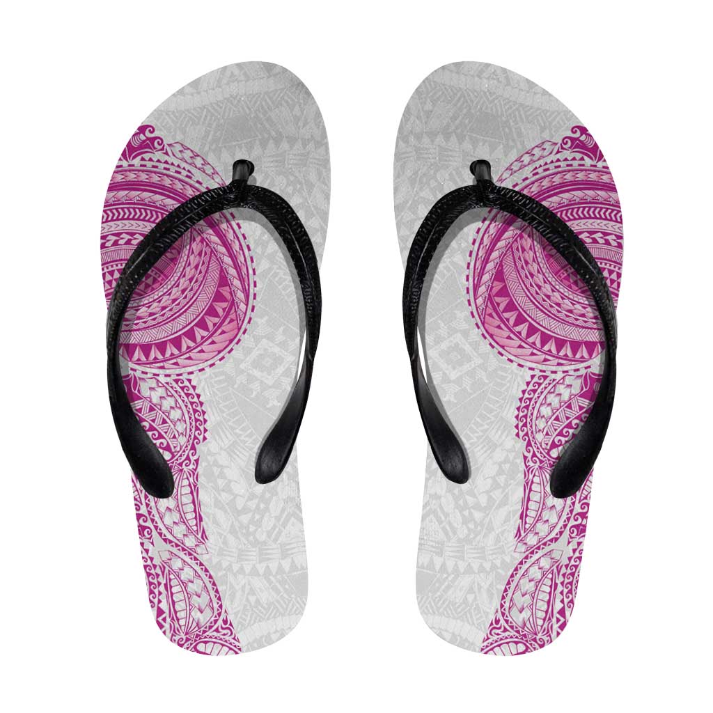 Traditional Polynesian Art Tattoos Flip Flops Pink Color - Polynesian Pride