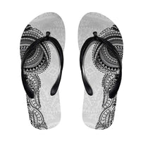Traditional Polynesian Art Tattoos Flip Flops White Color - Polynesian Pride