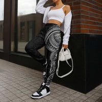 Traditional Polynesian Art Tattoos Jogger Pants Black Color - Polynesian Pride