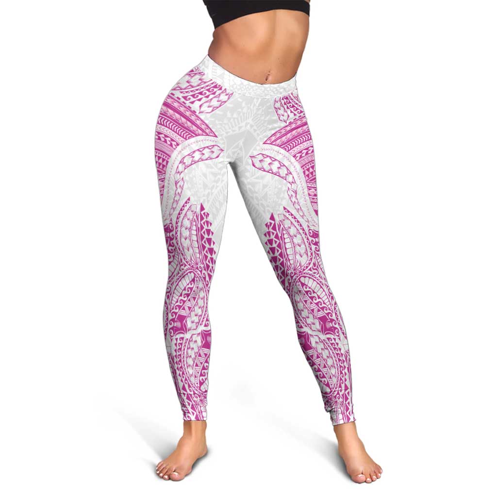 Traditional Polynesian Art Tattoos Leggings Pink Color - Polynesian Pride