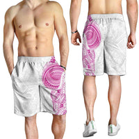 Traditional Polynesian Art Tattoos Shorts for Men Pink Color - Polynesian Pride