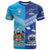 Fiji and Samoa T Shirt Together LT8 Blue - Polynesian Pride