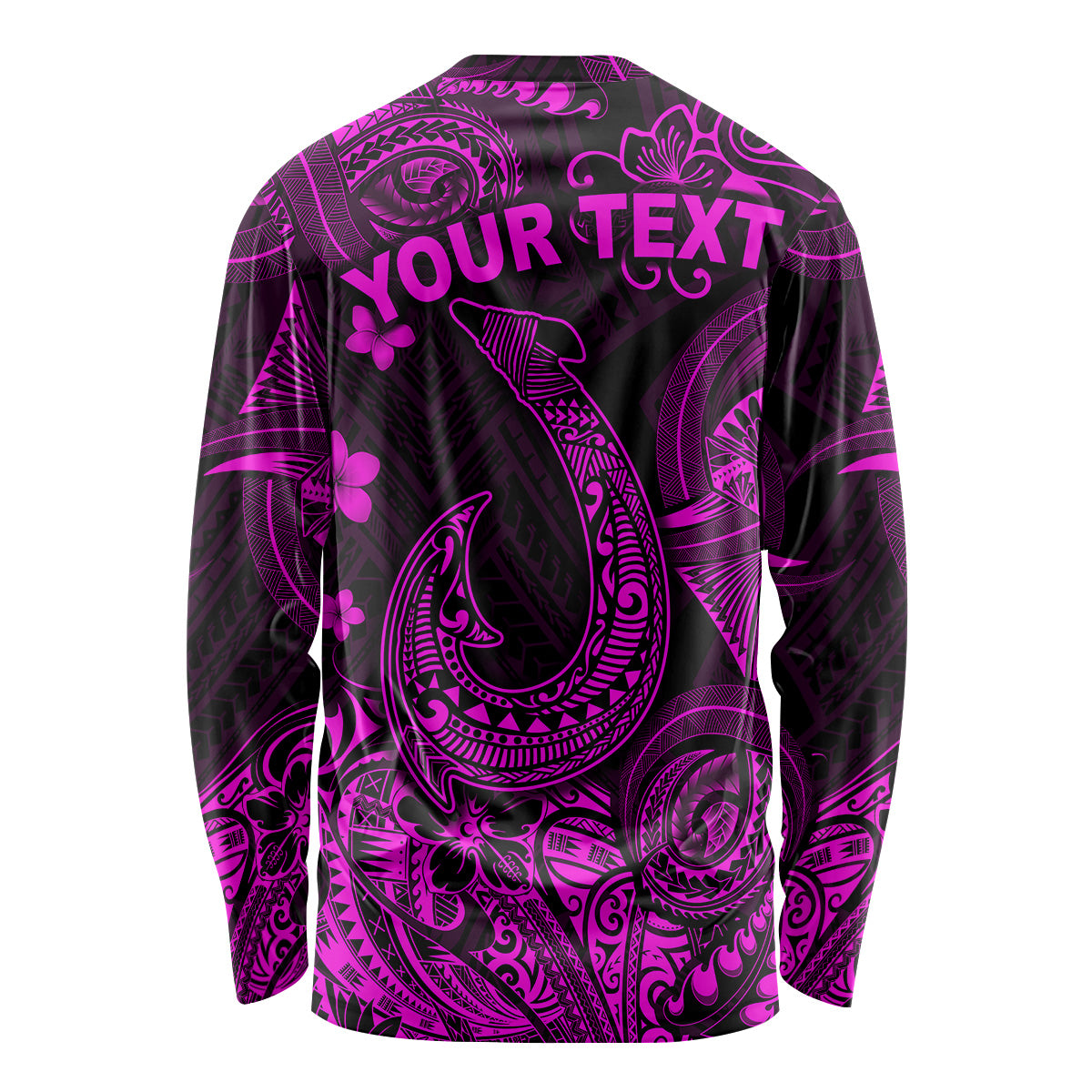 (Custom Personalised) Hawaii Fish Hook Polynesian Long Sleeve Shirt Unique Style - Pink LT8 - Polynesian Pride