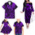 Polynesian Family Matching Outfits Hawaii Turtle Pineapple Red Off Shoulder Long Sleeve Dress And Shirt Family Set Clothes