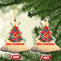 Hawaiian Christmas Ceramic Ornament Tropical Hawaii Hibiscus Xmas Tree Mele Kalikimaka TS02 Christmas Tree Sand - Polynesian Pride