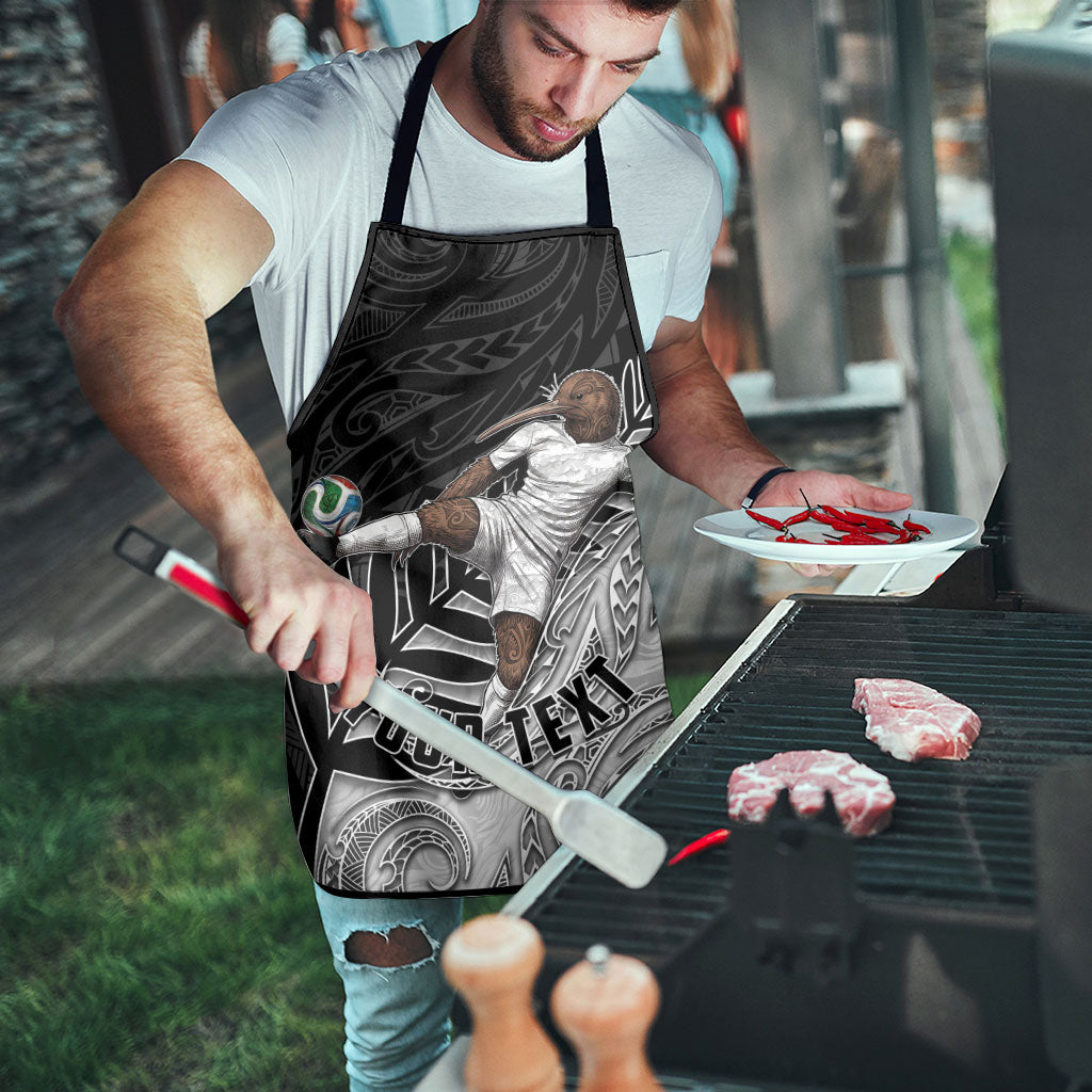 Personalized New Zealand Football Apron Kiwi Mascot with Silver Fern - Maori Tribal Tattoo Art TS04 - Polynesian Pride