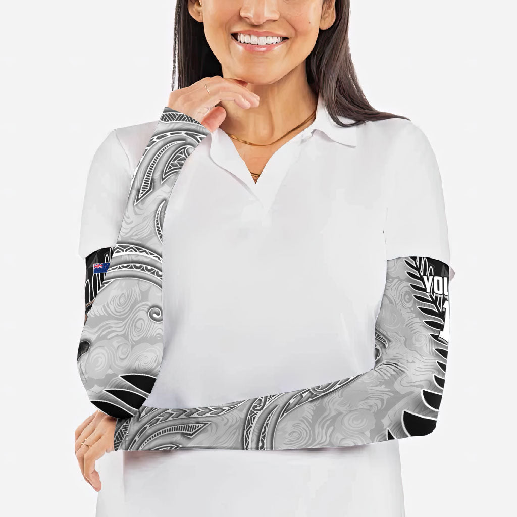 Personalized New Zealand Football Arm Sleeves Kiwi Mascot with Silver Fern - Maori Tribal Tattoo Art