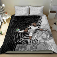 Personalized New Zealand Football Bedding Set Kiwi Mascot with Silver Fern - Maori Tribal Tattoo Art TS04 - Polynesian Pride