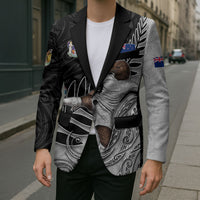 Personalized New Zealand Football Blazer Kiwi Mascot with Silver Fern - Maori Tribal Tattoo Art TS04 - Polynesian Pride