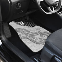 Personalized New Zealand Football Car Mats Kiwi Mascot with Silver Fern - Maori Tribal Tattoo Art