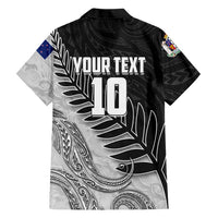 Personalized New Zealand Football Family Matching Off Shoulder Maxi Dress and Hawaiian Shirt Kiwi Mascot with Silver Fern - Maori Tribal Tattoo Art TS04 - Polynesian Pride