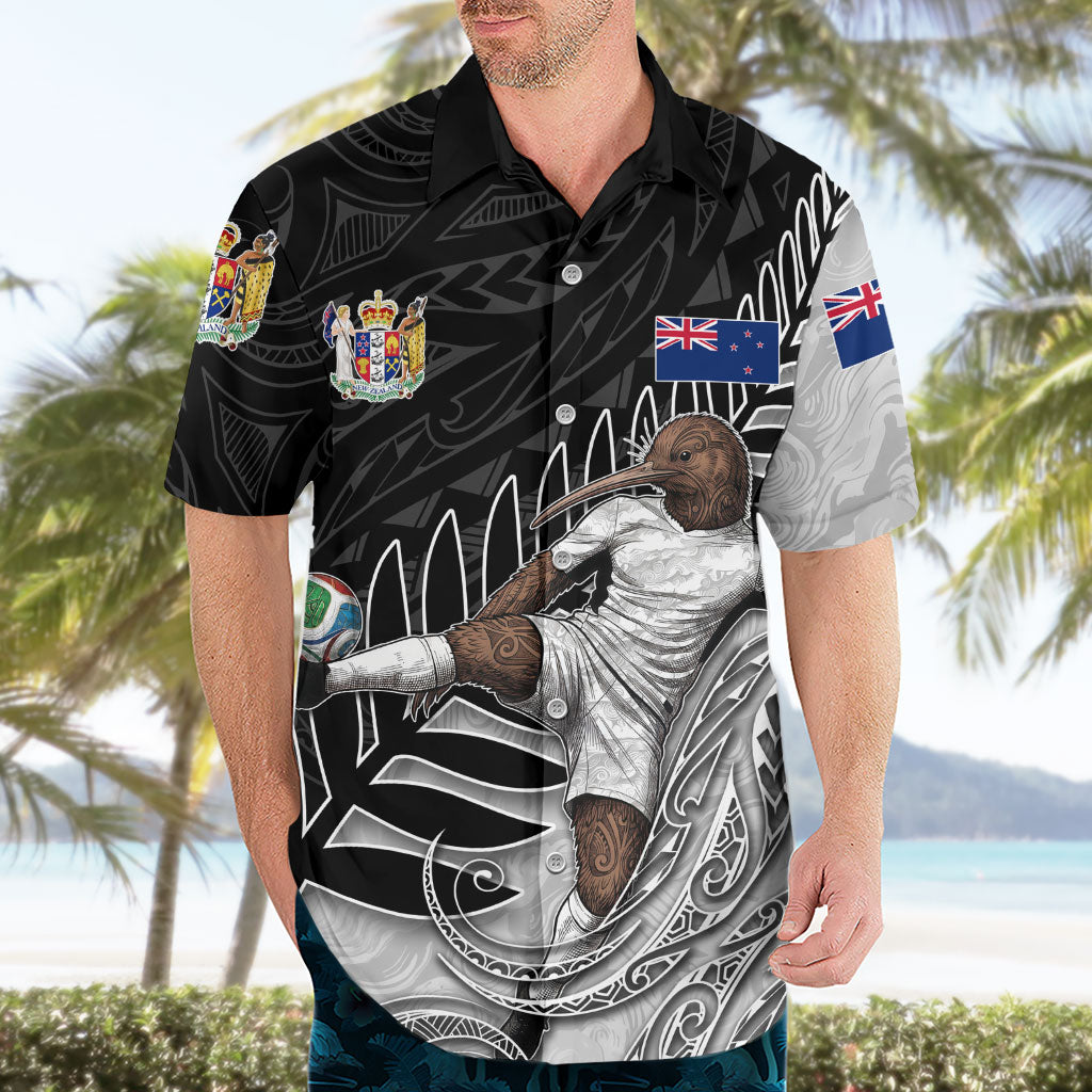 Personalized New Zealand Football Hawaiian Shirt Kiwi Mascot with Silver Fern - Maori Tribal Tattoo Art TS04 - Polynesian Pride