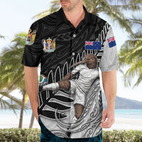 Personalized New Zealand Football Hawaiian Shirt Kiwi Mascot with Silver Fern - Maori Tribal Tattoo Art TS04 - Polynesian Pride