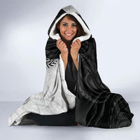 Personalized New Zealand Football Hooded Blanket Kiwi Mascot with Silver Fern - Maori Tribal Tattoo Art TS04 - Polynesian Pride
