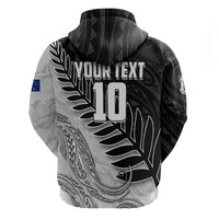 Personalized New Zealand Football Hoodie Kiwi Mascot with Silver Fern - Maori Tribal Tattoo Art TS04 - Polynesian Pride