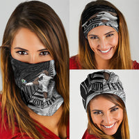 Personalized New Zealand Football Neck Gaiter Kiwi Mascot with Silver Fern - Maori Tribal Tattoo Art TS04 - Polynesian Pride