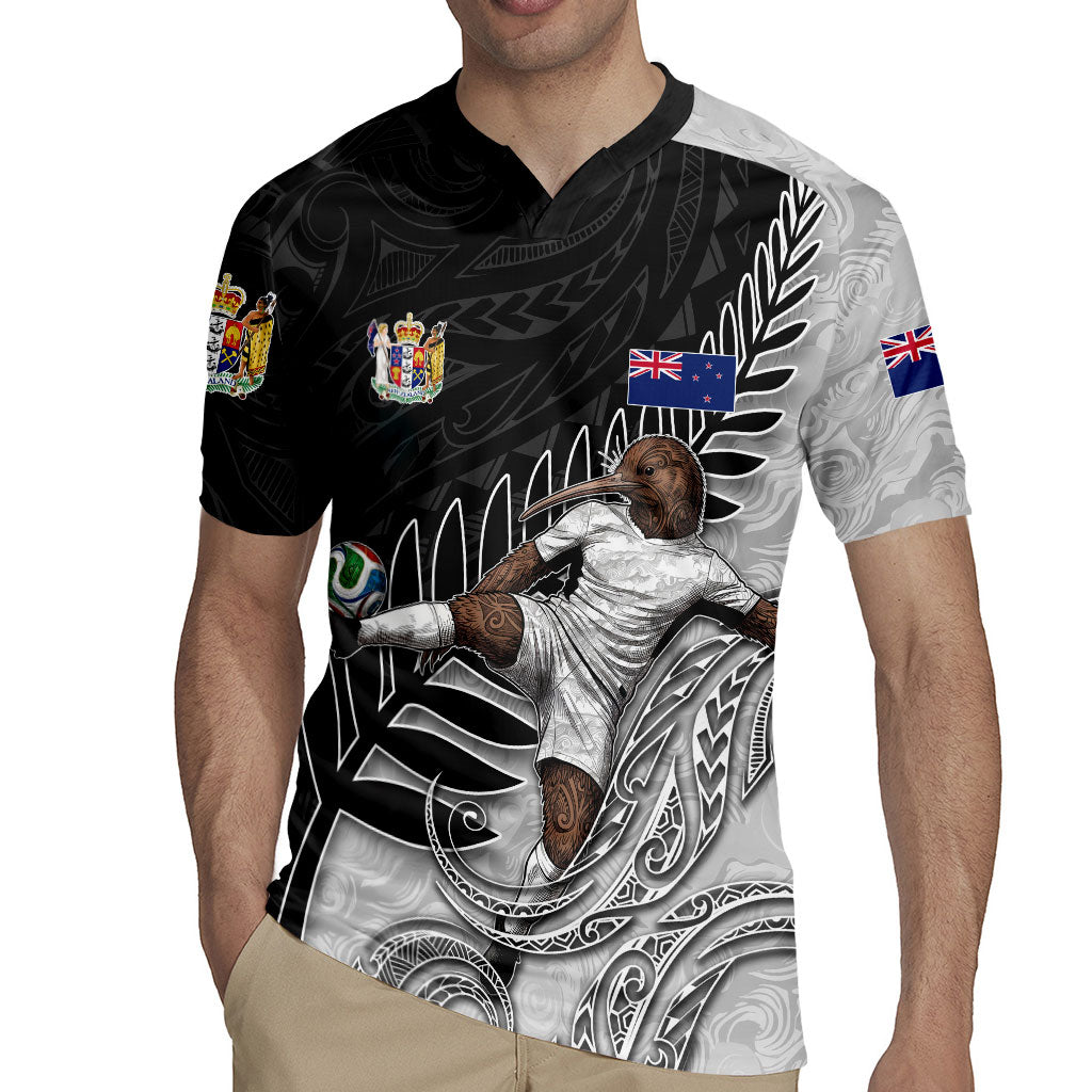 Personalized New Zealand Football Rugby Jersey Kiwi Mascot with Silver Fern - Maori Tribal Tattoo Art