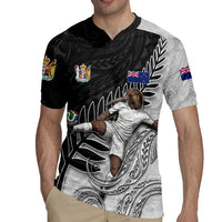 Personalized New Zealand Football Rugby Jersey Kiwi Mascot with Silver Fern - Maori Tribal Tattoo Art