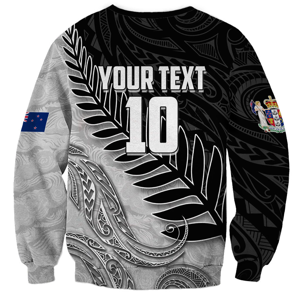 Personalized New Zealand Football Sweatshirt Kiwi Mascot with Silver Fern - Maori Tribal Tattoo Art TS04 - Polynesian Pride