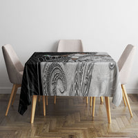 Personalized New Zealand Football Tablecloth Kiwi Mascot with Silver Fern - Maori Tribal Tattoo Art TS04 - Polynesian Pride