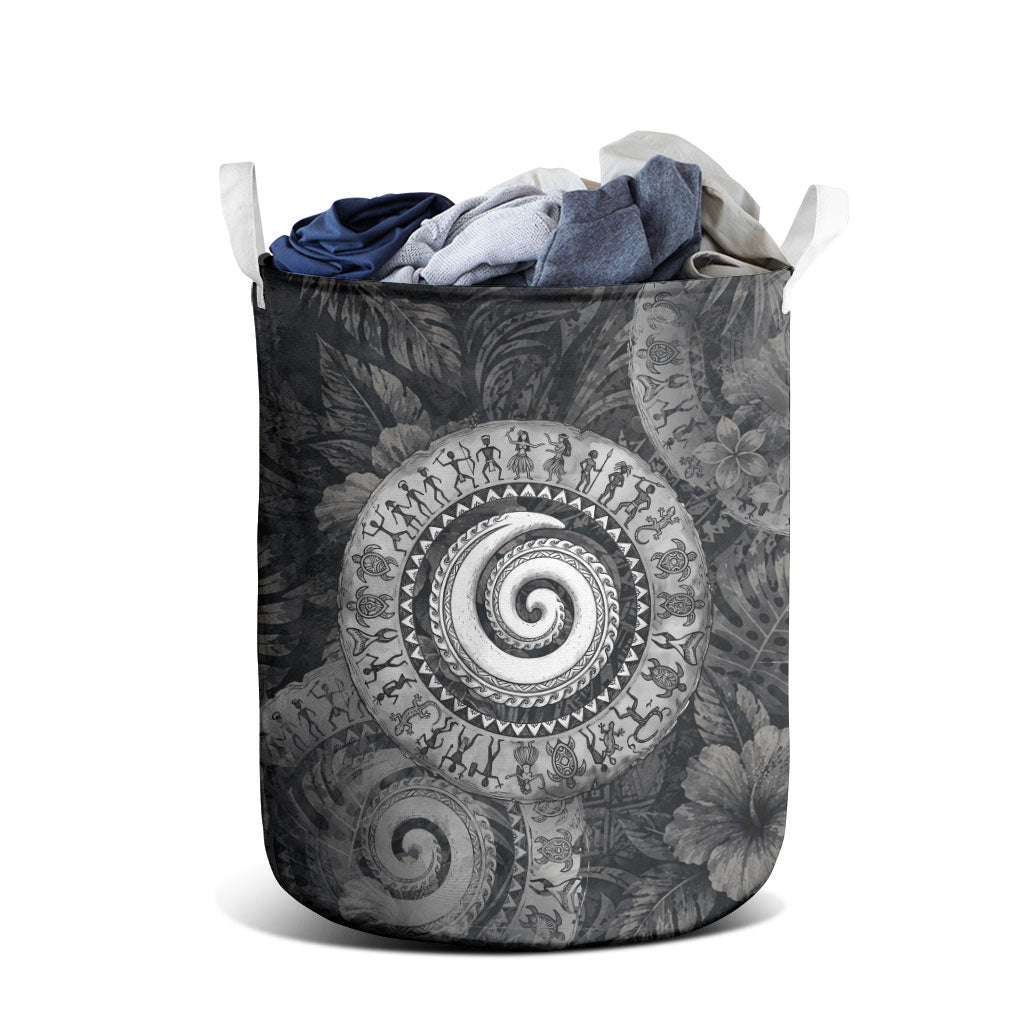 Hawaiian Piko Laundry Basket Cultural Anchor Connect Your Roots Ocean Waves