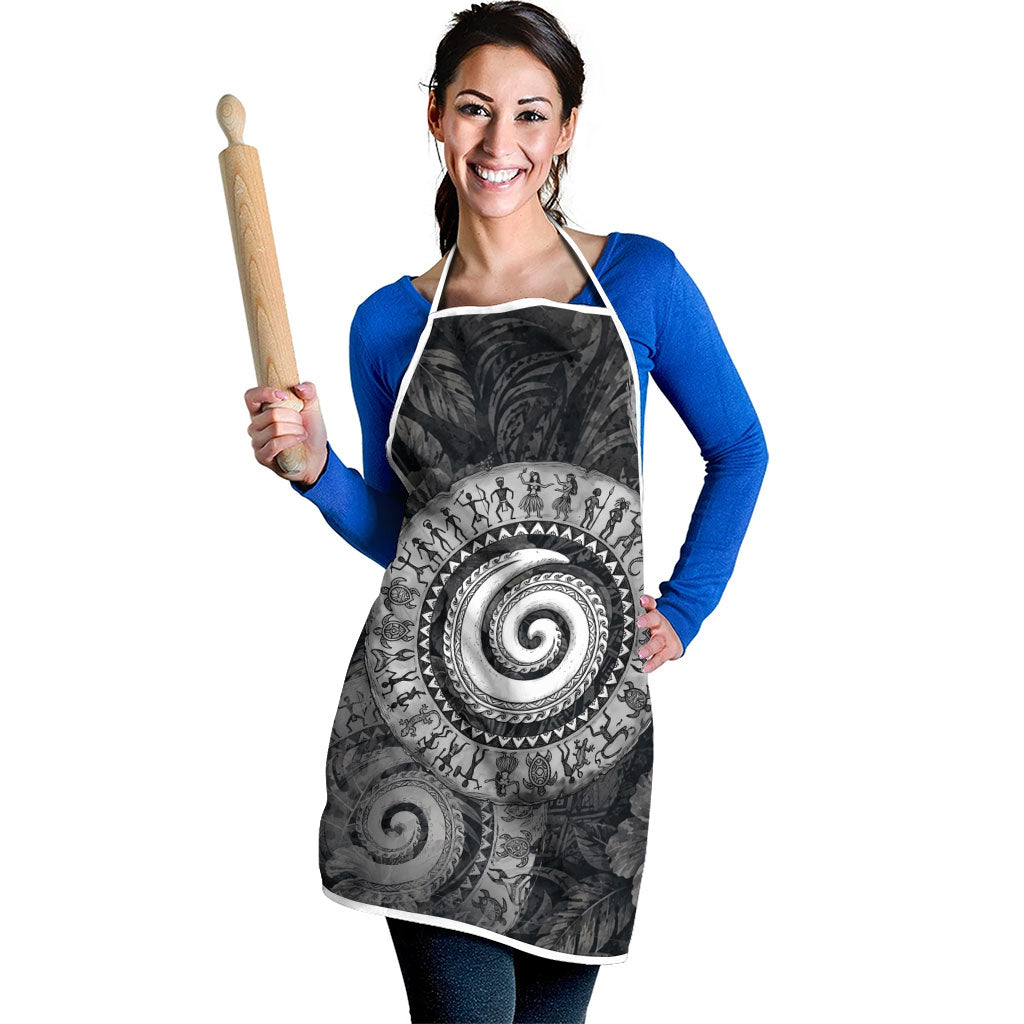 Hawaiian Piko Apron Cultural Anchor Connect Your Roots Ocean Waves