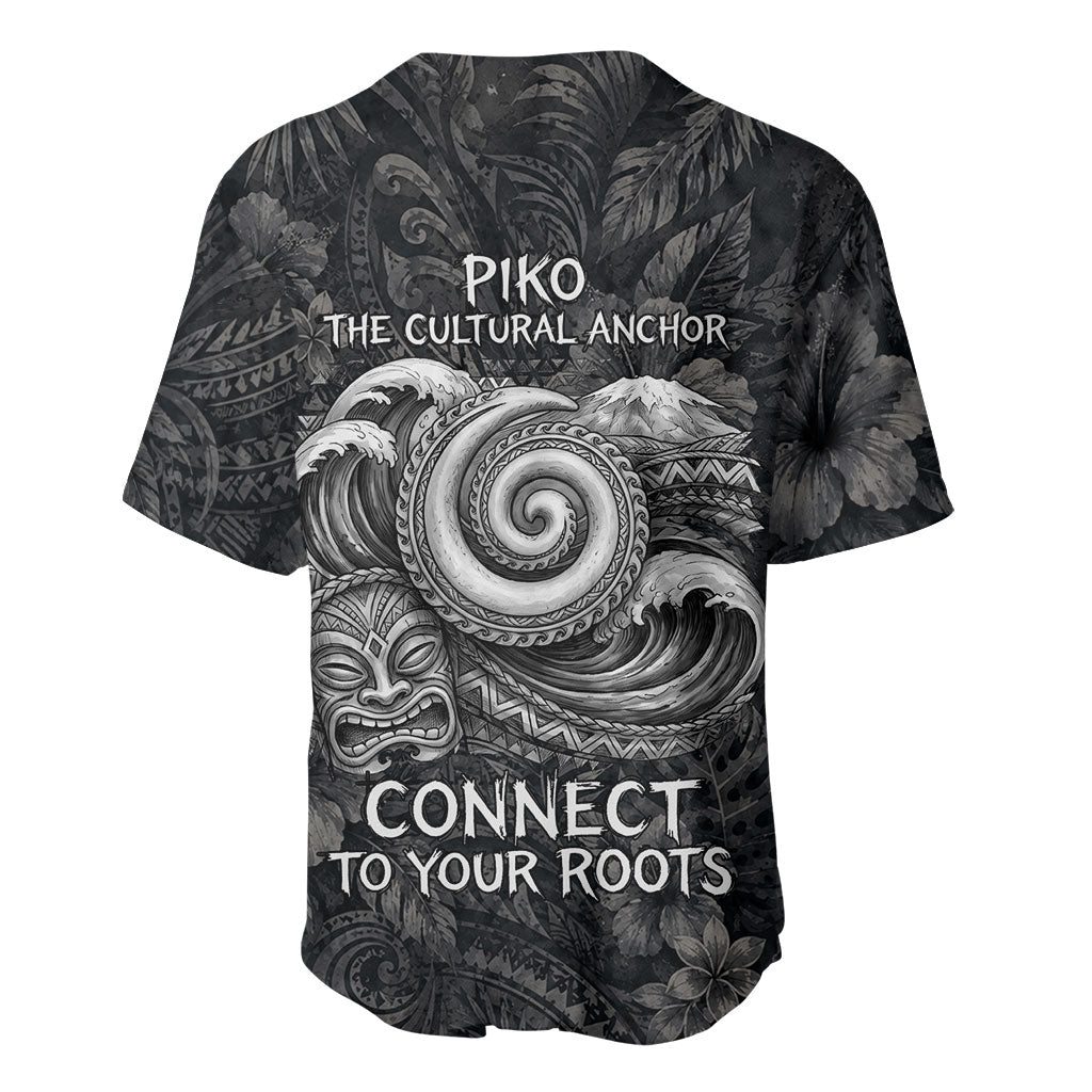 Hawaiian Piko Baseball Jersey Cultural Anchor Connect Your Roots Ocean Waves