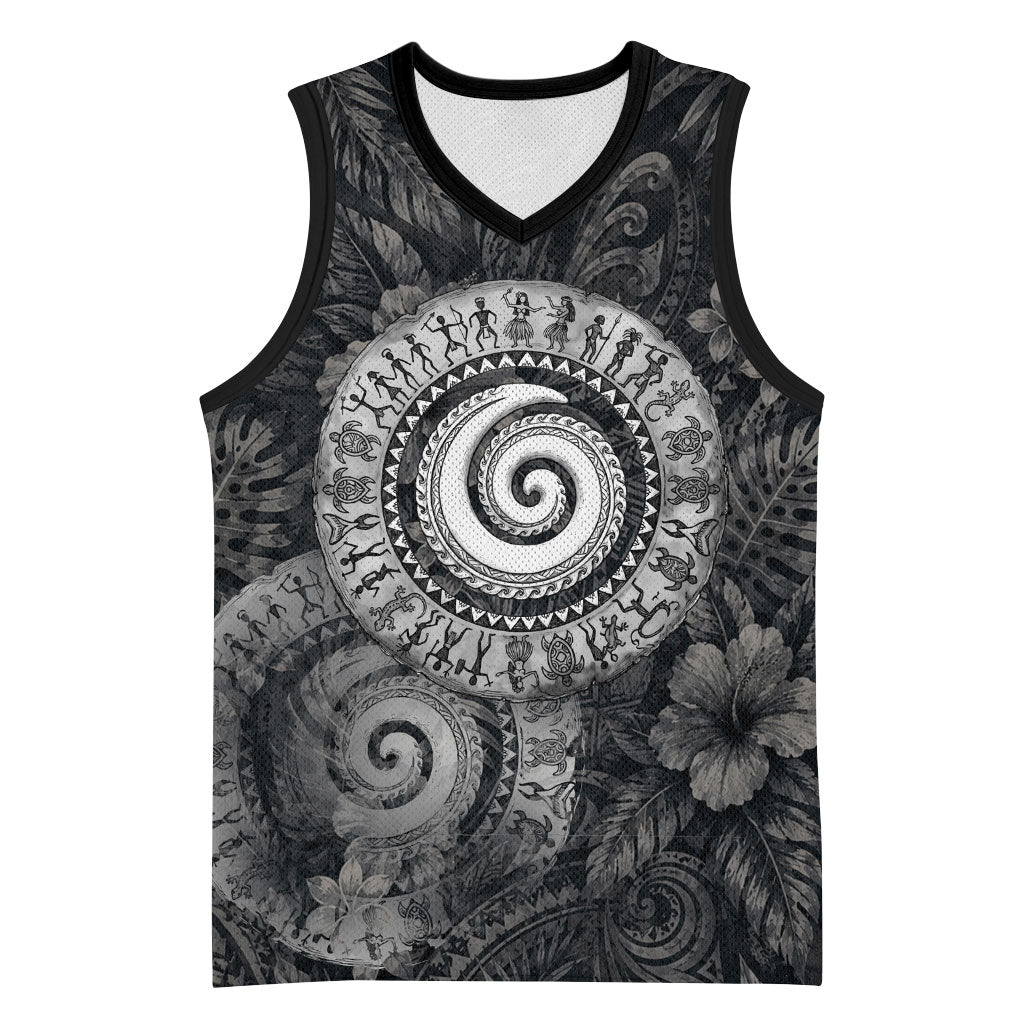 Hawaiian Piko Basketball Jersey Cultural Anchor Connect Your Roots Ocean Waves