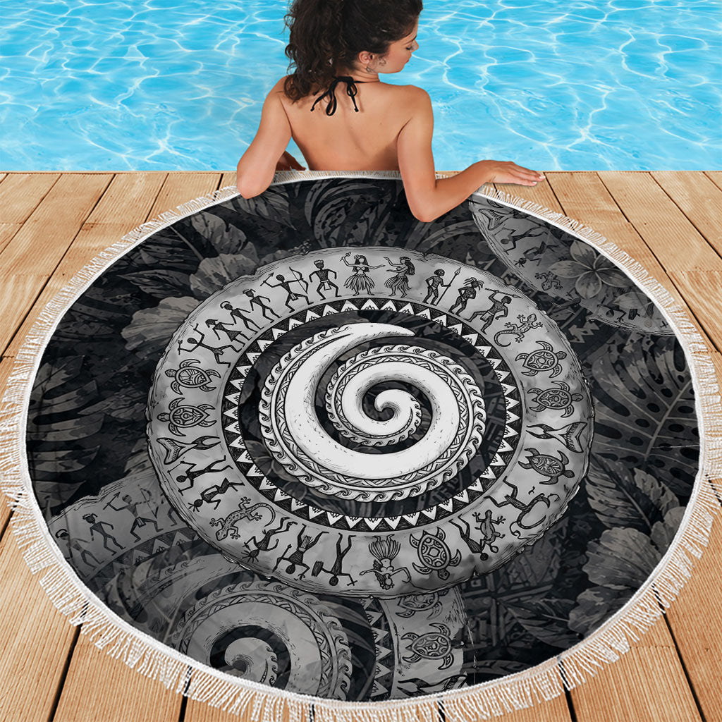 Hawaiian Piko Beach Blanket Cultural Anchor Connect Your Roots Ocean Waves
