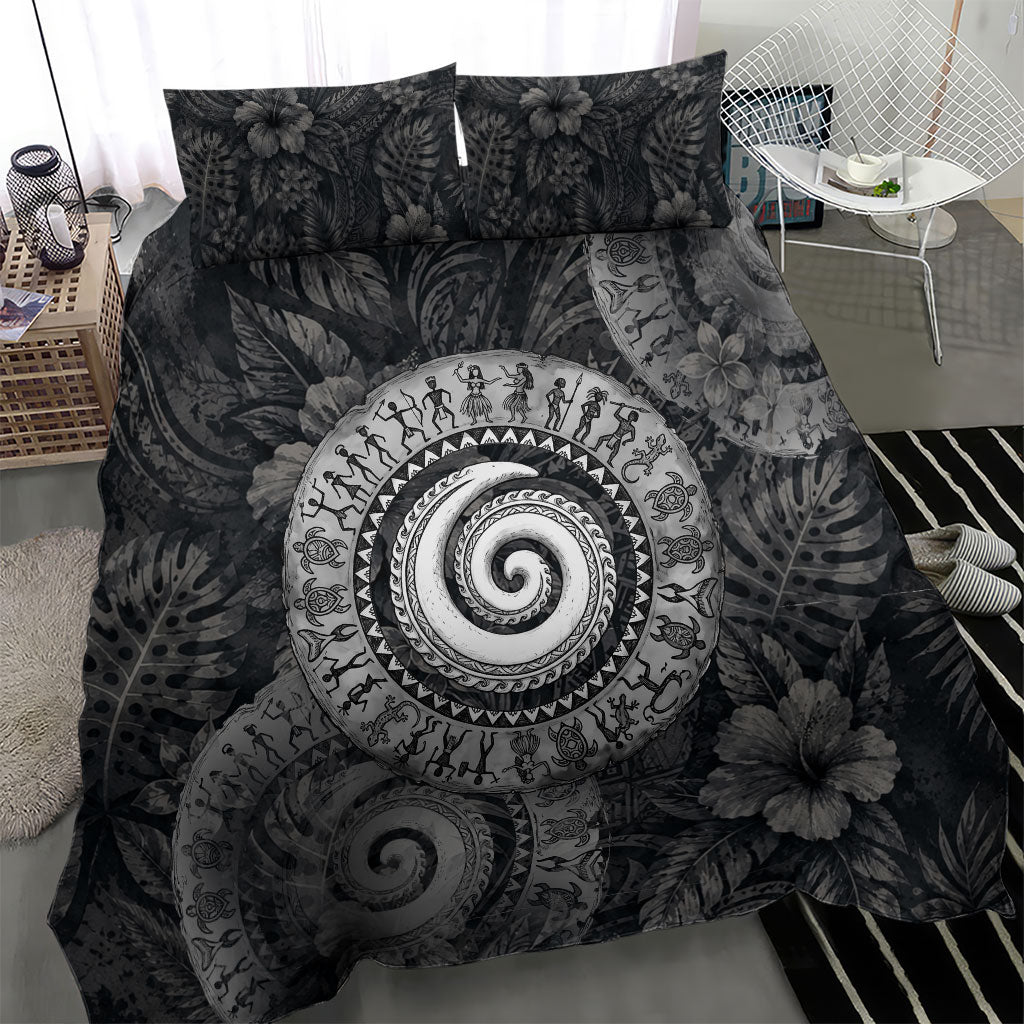 Hawaiian Piko Bedding Set Cultural Anchor Connect Your Roots Ocean Waves