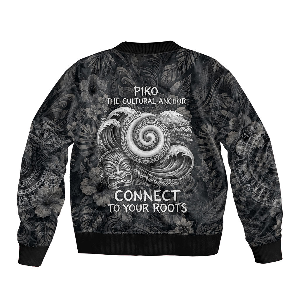Hawaiian Piko Bomber Jacket Cultural Anchor Connect Your Roots Ocean Waves
