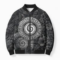 Hawaiian Piko Bomber Puffer Jacket Cultural Anchor Connect Your Roots Ocean Waves