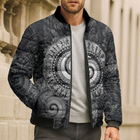 Hawaiian Piko Bomber Puffer Jacket Cultural Anchor Connect Your Roots Ocean Waves