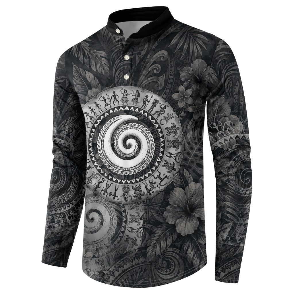 Hawaiian Piko Button Sweatshirt Cultural Anchor Connect Your Roots Ocean Waves