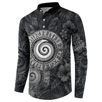 Hawaiian Piko Button Sweatshirt Cultural Anchor Connect Your Roots Ocean Waves