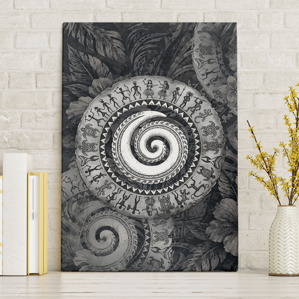 Hawaiian Piko Canvas Wall Art Cultural Anchor Connect Your Roots Ocean Waves