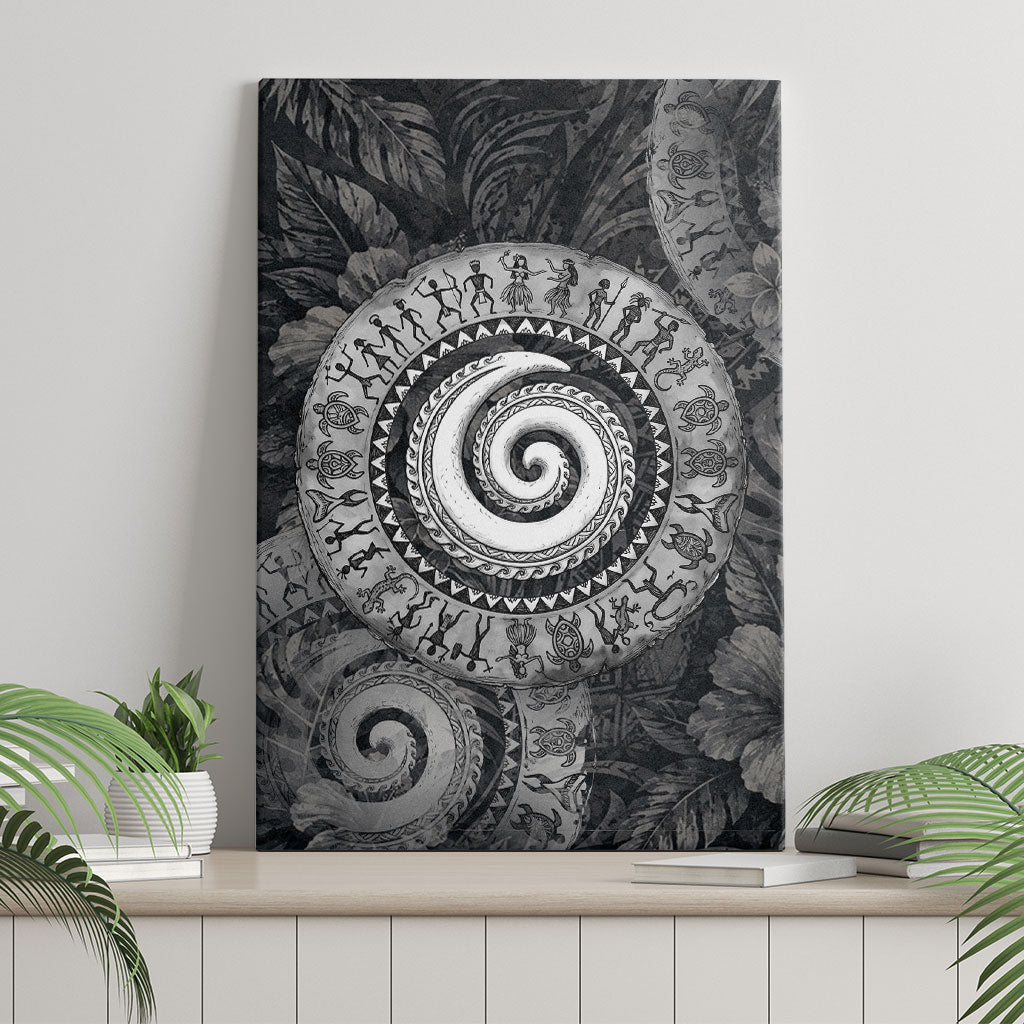Hawaiian Piko Canvas Wall Art Cultural Anchor Connect Your Roots Ocean Waves